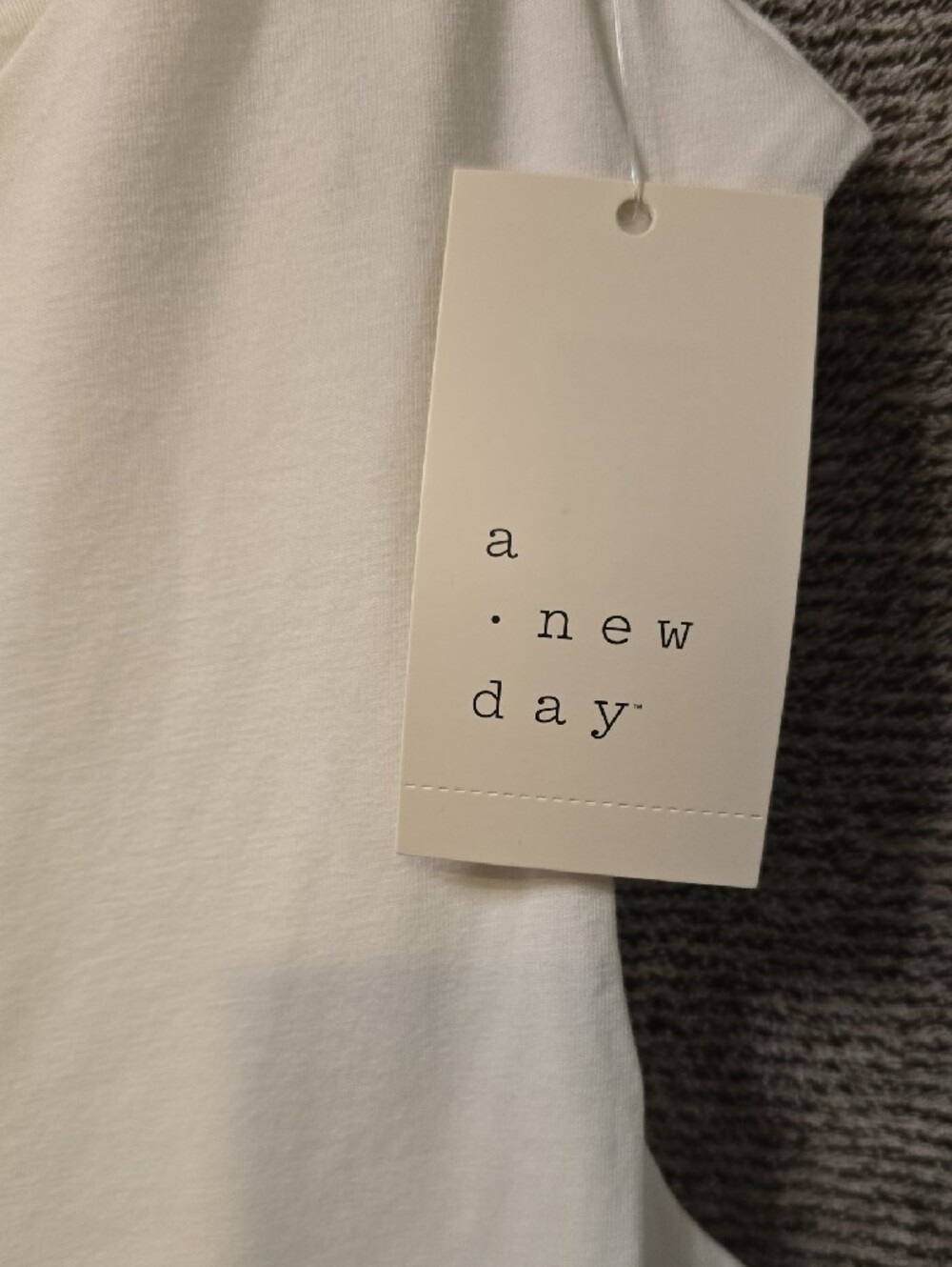 a new day White Boatneck Cotton Tank Top - Picture 2 of 8